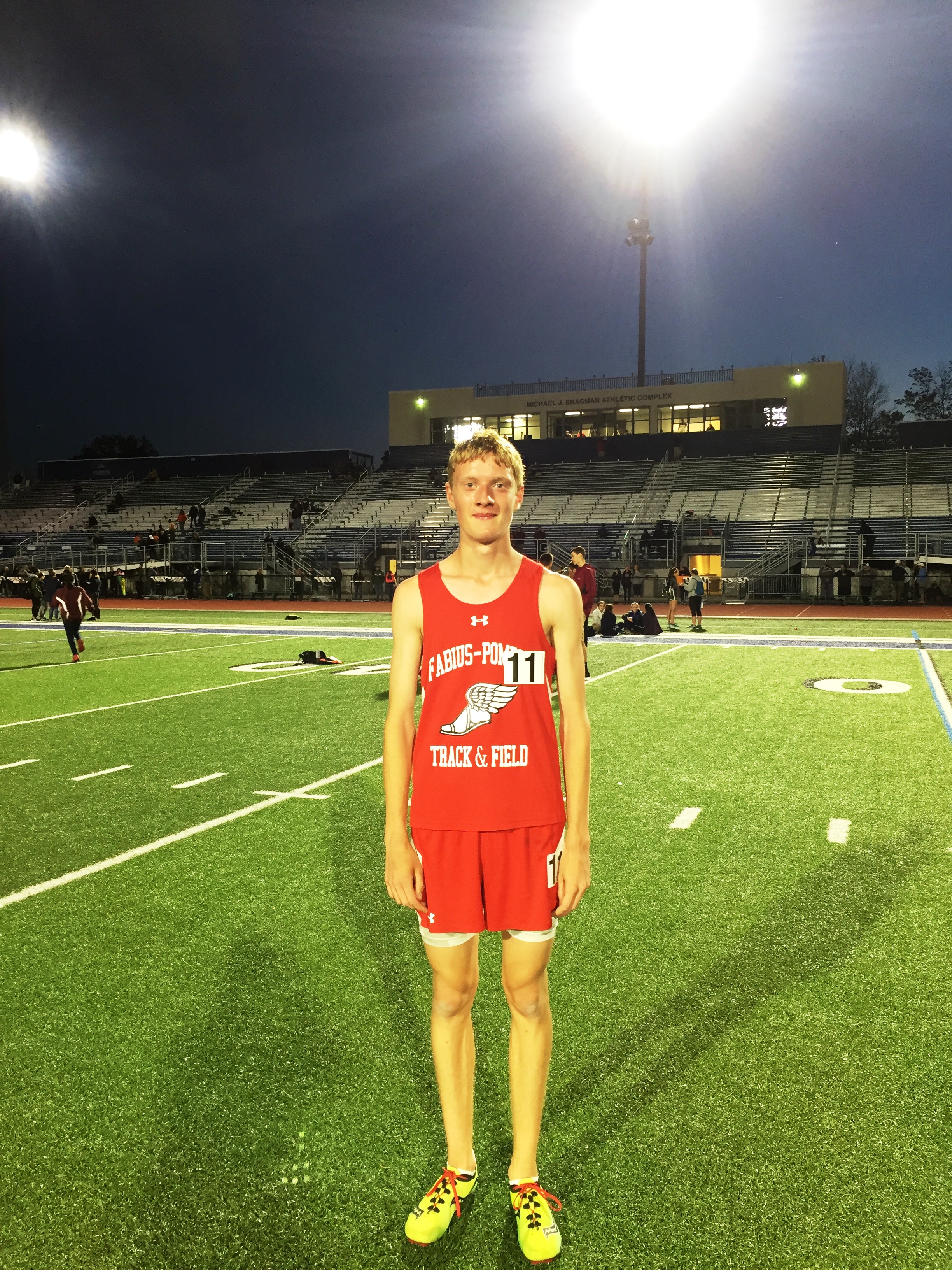 Brian Holeck at sectional  track meet