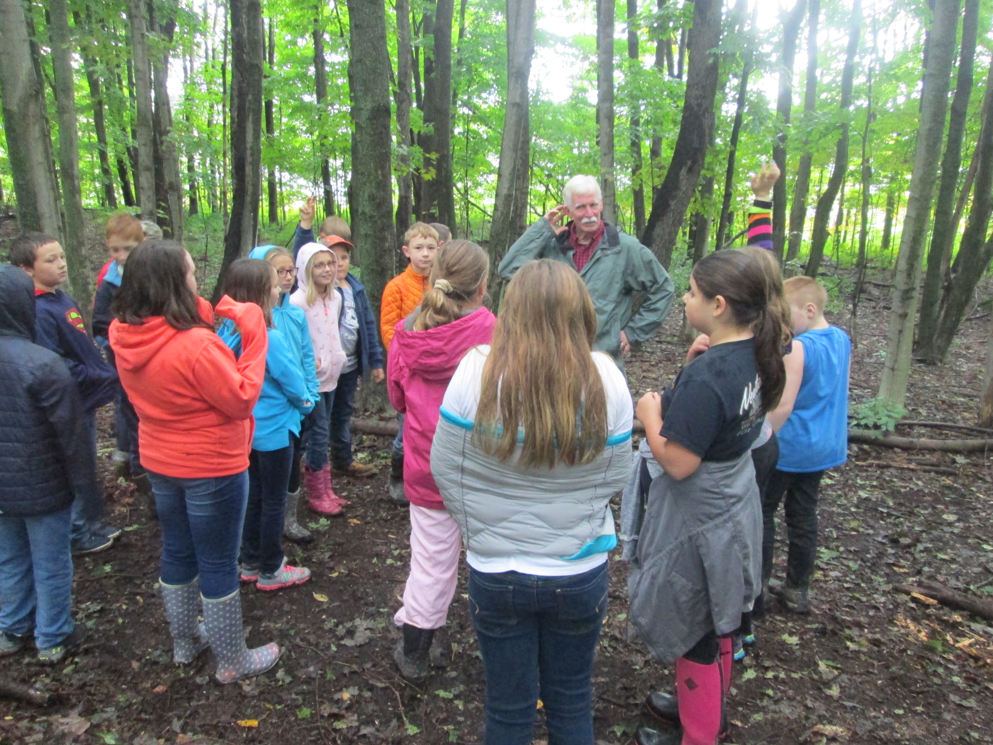 students with Mr. Grimlach