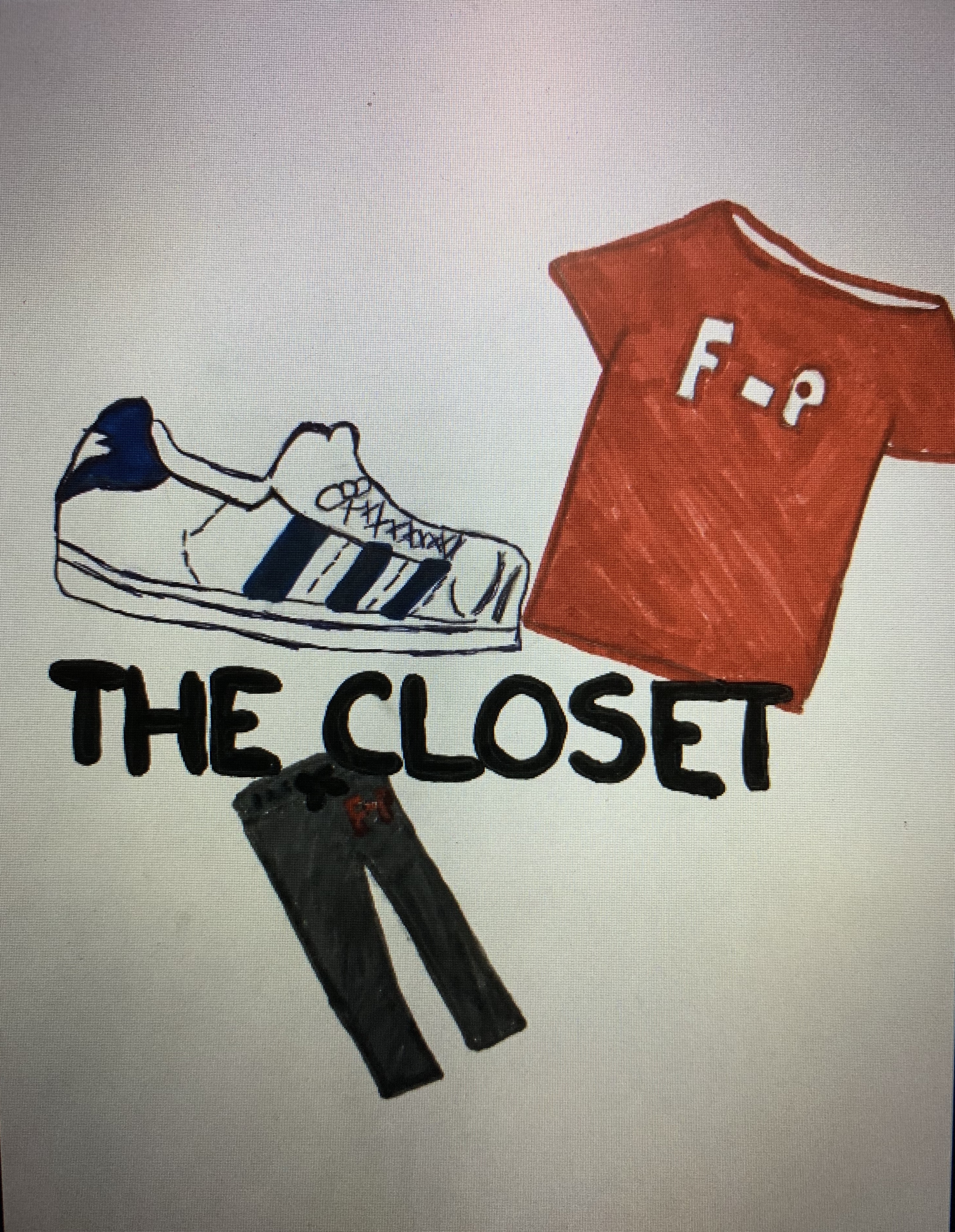 picture of the closet with clothes