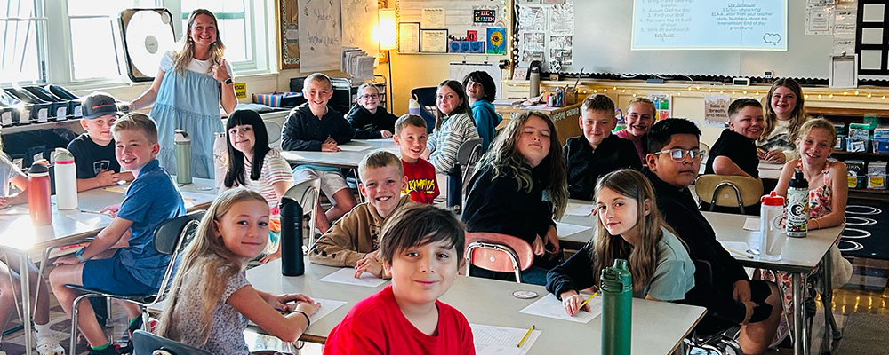 Fabius-Pompey Students in classroom